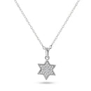 Silver 925 Rhodium Plated Star CZ Dangling Pendant - ACP00026 | Silver Palace Inc.