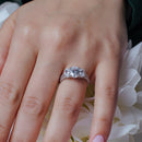 Silver 925 Rhodium Plated CZ Past Present Future Ring - ACR00004