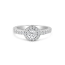 Silver 925 Rhodium Plated Pave Clear Cluster CZ Ring - ACR00012