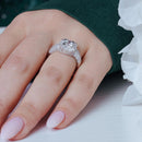 Anillo de plata 925 con circonita cúbica chapada en rodio - ACR00017