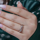 Silver 925 Rhodium Plated Micro Pave CZ Seed Ring - ACR00031