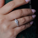 Silver 925 Rhodium Plated Micro Pave Clear Cluster CZ Ring - ACR00033