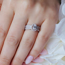 Silver 925 Rhodium Plated Micro Pave CZ Oval Ring - ACR00061