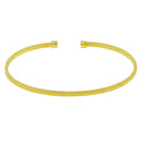 Silver 925 Gold Plated Open Flat Bangle - ARB00007GP | Silver Palace Inc.