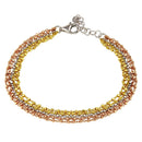 Silver 925 Multi-Colored 5 Strand Bracelets - ARB00038TRI | Silver Palace Inc.