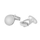 Silver 925 Plain Engravable Circle Cufflink - ARC00008 | Silver Palace Inc.
