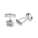 Silver 925 Plain Knot Cufflink - ARC00012 | Silver Palace Inc.
