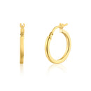 Gold Plated 925 Sterling Silver Silver 2mm Hoop Earring - ARE00026GP