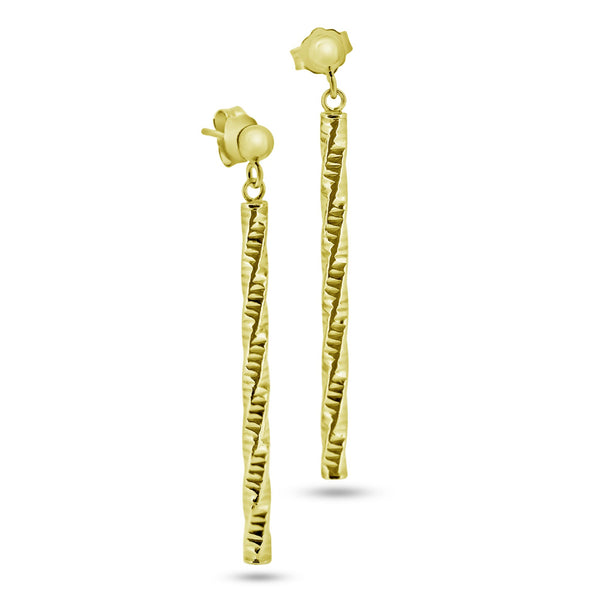 Gold Plated 925 Sterling Silver DC Dangling Earrings - ARE00036GP