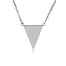 Silver 925 Rhodium Plated Triangle Charm Necklace - ARN00025RH | Silver Palace Inc.