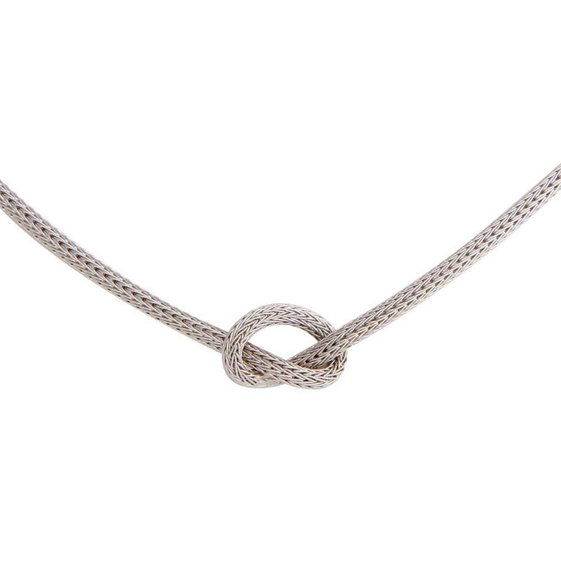 Silver 925 Knotted Necklace - ARN00052RH | Silver Palace Inc.