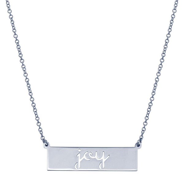Engraved EMOJI Bar Chain Necklace- heart and crown – MISS APRIL FASHION GIRL