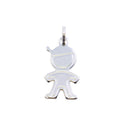 Silver 925 Rhodium Plated Boy Pendant - ARP00044 | Silver Palace Inc.