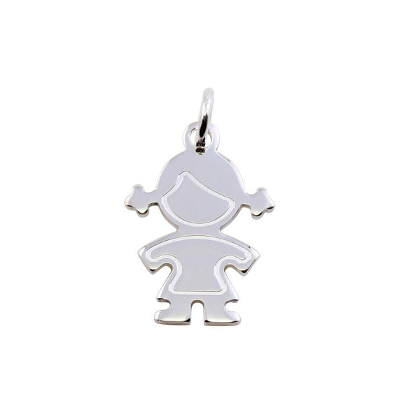 Silver 925 Rhodium Plated Girl Pendant - ARP00045 | Silver Palace Inc.