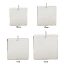 Silver 925 High Polished Engravable Square Tag Charm - BAR03 | Silver Palace Inc.