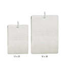 Silver 925 High Polished Engravable Rectangle Tag Charm - BAR04 | Silver Palace Inc.