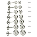 Silver 925 Rhodium Plated Bead Stud Earrings - BD-STUD-RH | Silver Palace Inc.