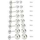 Silver 925 High Polished Bead Stud Earrings - BD-STUD-SL | Silver Palace Inc.