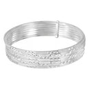 Silver 925 High Polished Diamond Cut Semanario Bangle Bracelet - BG136 | Silver Palace Inc.