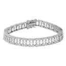 Silver 925 Small CZ Hearts Bracelet - BGB00163 | Silver Palace Inc.