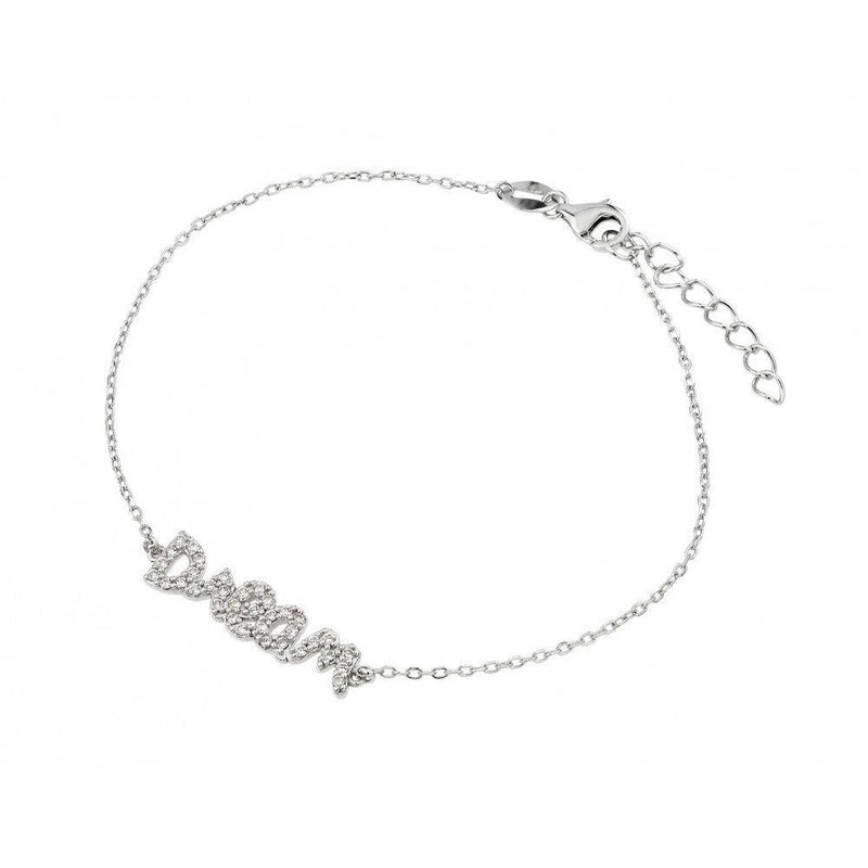 Silver 925 Rhodium Plated Dream Bracelet - BGB00230 | Silver Palace Inc.