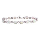 Silver 925 Rhodium Plated Opal Tennis Bracelet - BGB00333 | Silver Palace Inc.