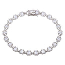 Silver 925 Rhodium Plated 6.1mm Link CZ Tennis Bracelet - BGB00319CLR | Silver Palace Inc.