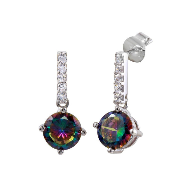 Sterling Silver Gemstone Earrings & Necklace Set – Pear-Cut Teardrop With White Topaz, Gift Ready Jewelry