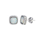 Silver 925 CZ Square Halo - BGE00662 | Silver Palace Inc.