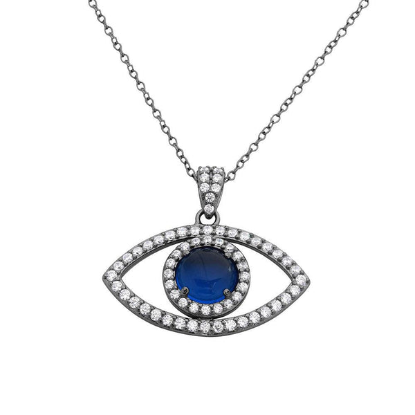 MOISSANITE DIAMOND EGYPTIAN EYE OF HORUS PENDANT IN STERLING SILVER - IVORY & EBONY MOISSANITE DIAMOND EGYPTIAN EYE OF HORUS PENDANT IN STERLING SILVER - IVORY & EBONY