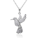 Silver 925 Rhodium Plated CZ Mockingbird Necklace - BGP01155 | Silver Palace Inc.