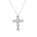 Silver 925 Rhodium Plated Cross Necklace - BGP01232 | Silver Palace Inc.