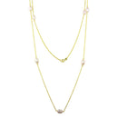 Silver 925 Gold Plated Fresh Water Pearls Necklace - BGP01249-GP | Silver Palace Inc.