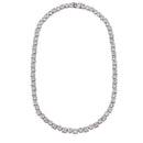 Silver 925 Rhodium Plated Round and Square CZ Infinity Necklace - BGP01259 | Silver Palace Inc.