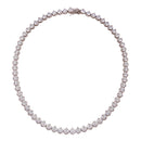 Silver 925 Rhodium Plated Tennis CZ Necklace - BGP01260 | Silver Palace Inc.