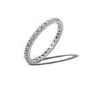 Silver 925 Rhodium Plated Plated Birthstone Inlay Eternity Ring April - BGR00339APR | Silver Palace Inc.