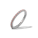 Silver 925 Rhodium Plated Plated Birthstone Inlay Eternity Ring July - BGR00339JUL | Silver Palace Inc.
