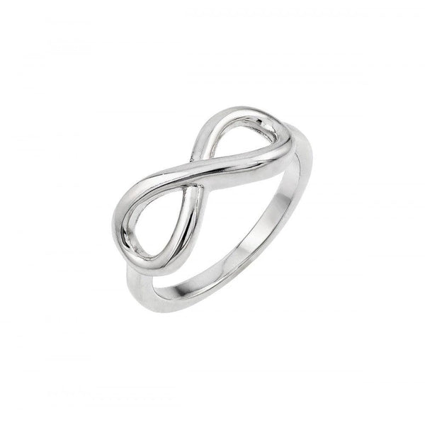 Silver 925 Rhodium Plated Infinity Ring - BGR00820 | Silver Palace Inc.