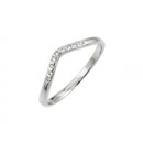 Silver 925 Rhodium Plated Clear CZ Chevron Ring - BGR00880 | Silver Palace Inc.