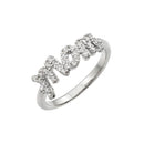 Silver 925 Rhodium Plated Mom Ring - BGR00931 | Silver Palace Inc.