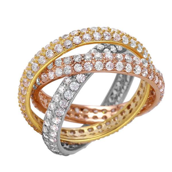 Silver 925 Multicolor Stackable Ring - BGR00963 | Silver Palace Inc.