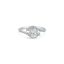Silver 925 Rhodium Plated Round Center Ring - BGR01127 | Silver Palace Inc.