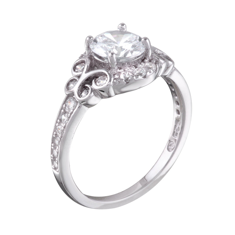 Anillo de Plata 925 Rodiada con CZ - BGR01162