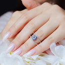 Anillo de ojo malvado con circonita cúbica en plata de ley 925 rodiada - BGR01163