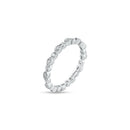 Rhodium Plated 925 Sterling Silver CZ and Eye Pattern Eternity Ring - BGR01185RHD