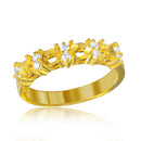 Silver 925 Gold Plated 4 Mounting Stone Ring with CZ - BGR01211GP | Silver Palace Inc.