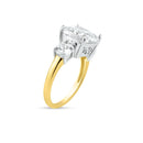 Gold Plated 925 Sterling Silver Past Present Future Ring - BGR01220GP