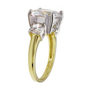 Gold Plated 925 Sterling Silver Past Present Future Ring - BGR01220GP