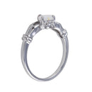 Anillo de ópalo con forma de corazón en plata de ley 925 rodiada - BGR01273