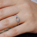 Anillo abierto de pez con circonitas cúbicas en plata de ley 925 rodiada - BGR01289